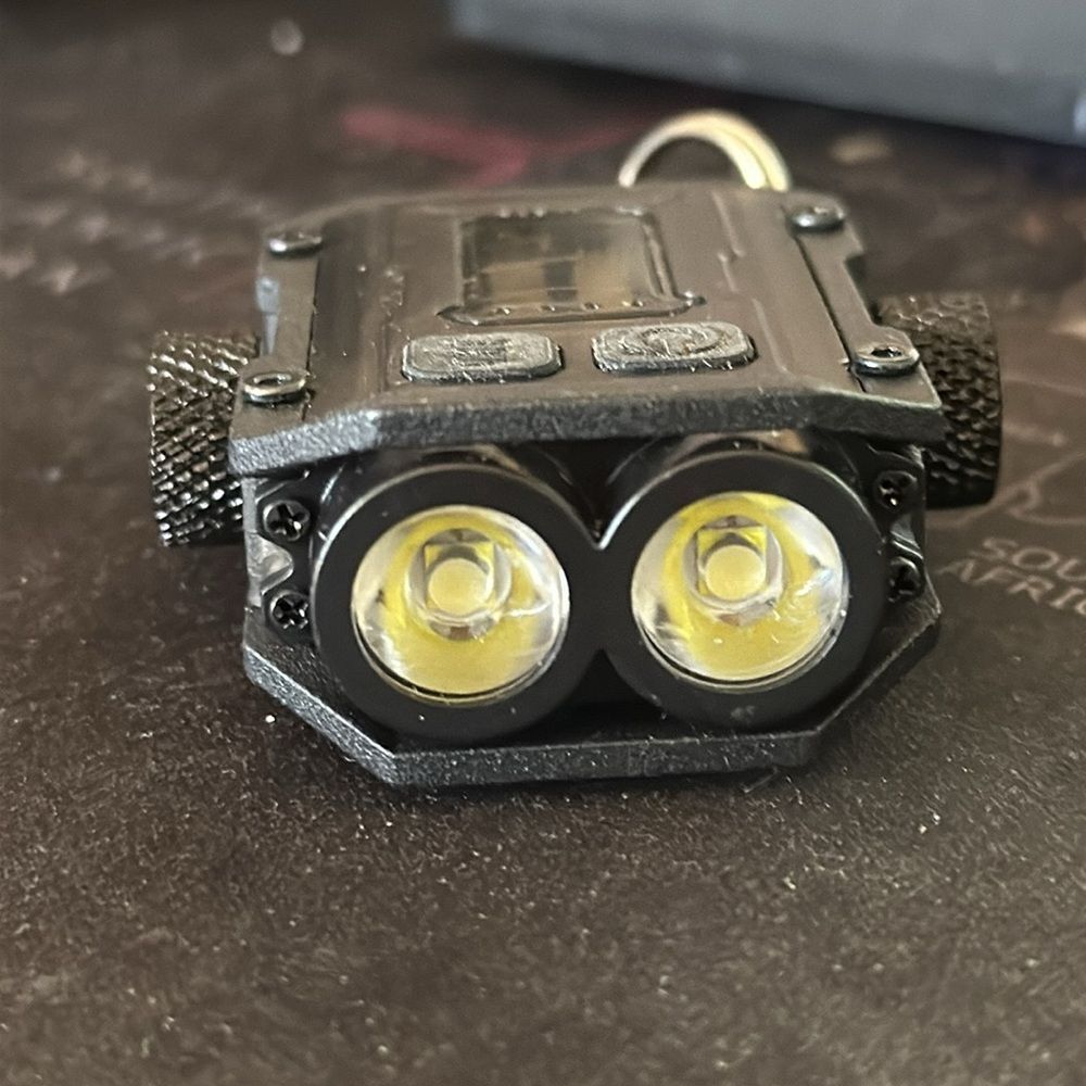 USB Rechargeable Flashlight Keychain or Magnet Black Mini LED Light Compact